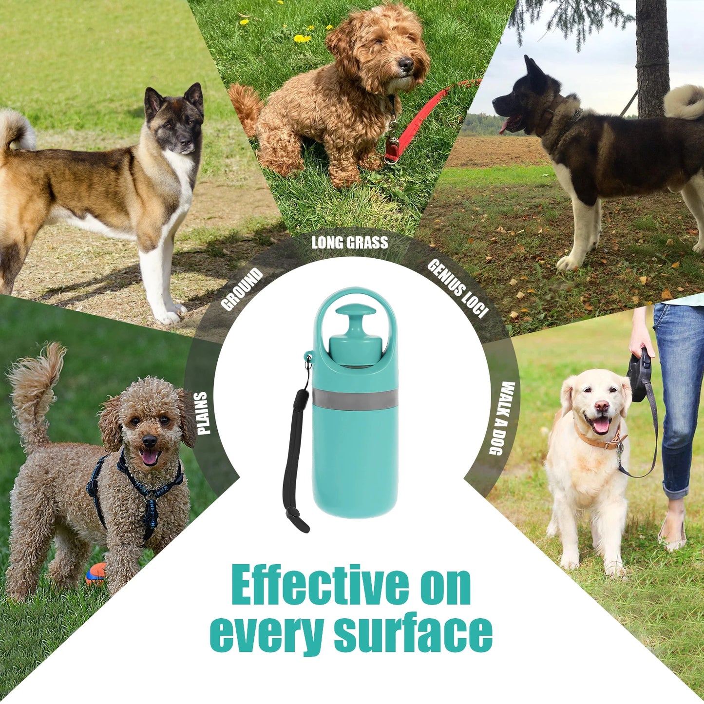 Portable Outdoor Pet Waste Disposal Bag with Dog Fecal Shovel Dispenser