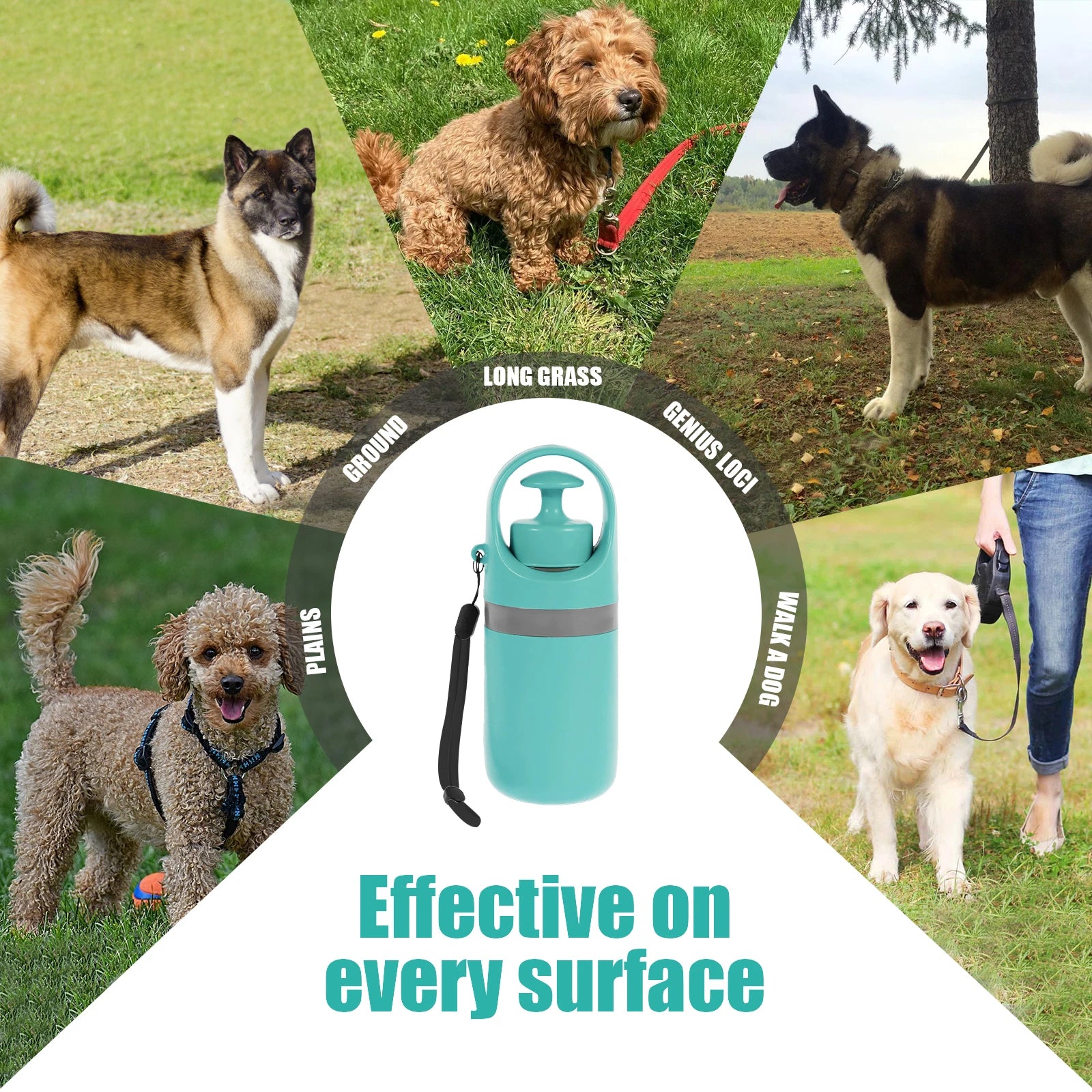 Portable Outdoor Pet Waste Disposal Bag with Dog Fecal Shovel Dispenser