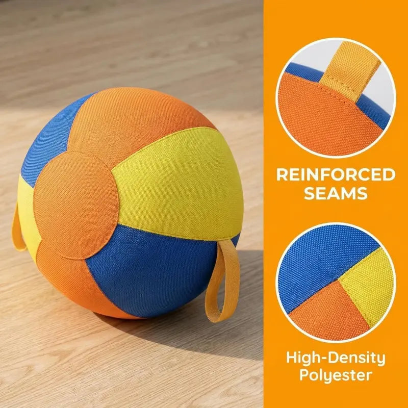 10/18/22"Bite Resistant Inflatable Dog Balls - Tear-Resistant Inflatable Toy with Heavy-Duty Handle Cover & Pump - Durable Exercise Ball for Large Pets (Medium) Set Big Resistance