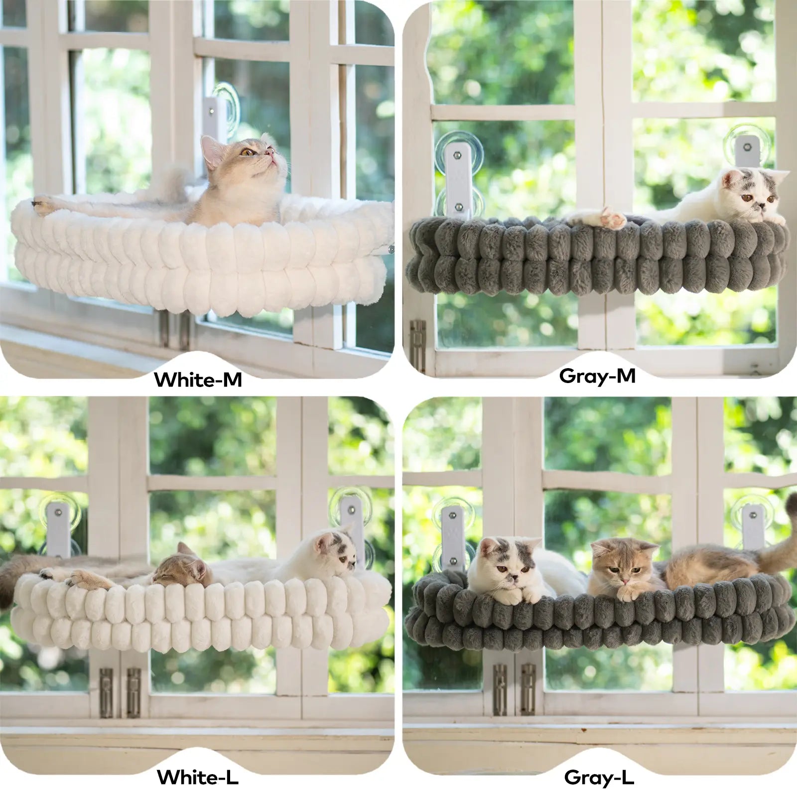 Folding Cat Hammock for Window - Cordless, Machine Washable Bed, Robust Metal Frame, Strong Suction Cups，Cat Window Perch for Cats and Small Dogs #Dealsforyoudays