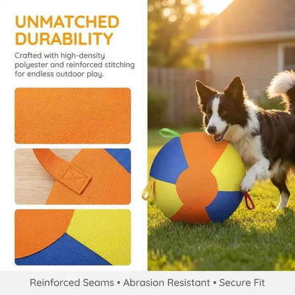 10/18/22"Bite Resistant Inflatable Dog Balls - Tear-Resistant Inflatable Toy with Heavy-Duty Handle Cover & Pump - Durable Exercise Ball for Large Pets (Medium) Set Big Resistance