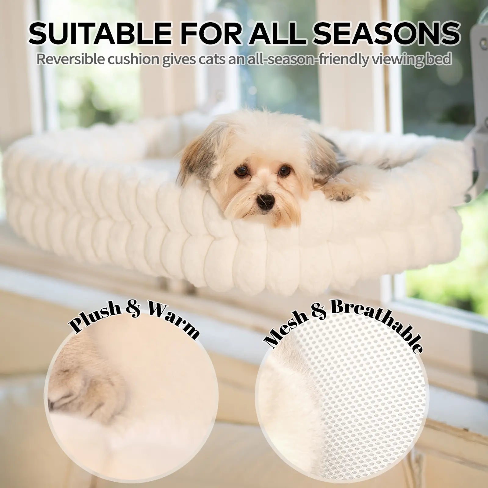 Folding Cat Hammock for Window - Cordless, Machine Washable Bed, Robust Metal Frame, Strong Suction Cups，Cat Window Perch for Cats and Small Dogs #Dealsforyoudays