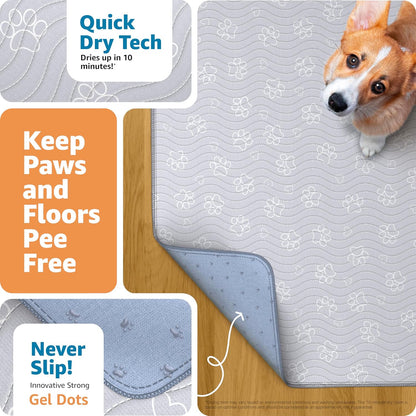 Reusable Waterproof Puppy Pad - Extra-Absorbent and Washable Potty Solution for Dog Training and Whelping - Quick-Drying Floor Protection - 2 Pack, 36" x 41