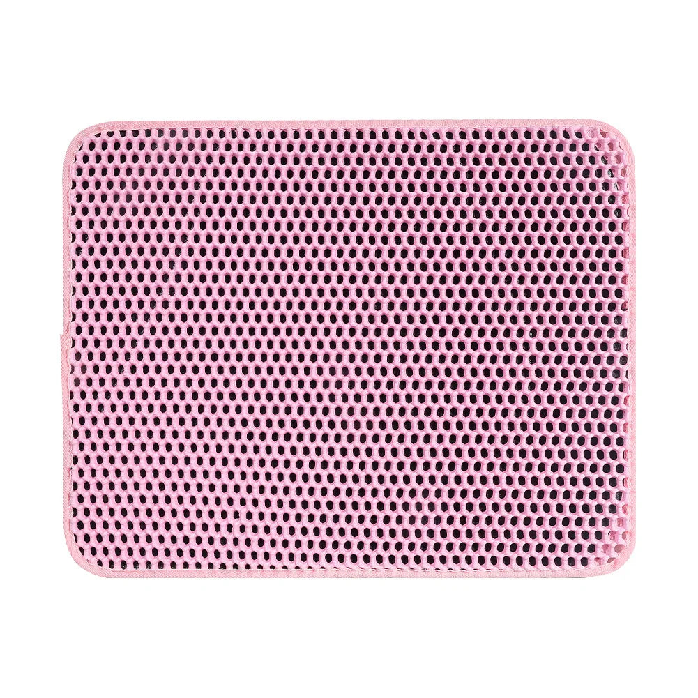 Waterproof Double Layer EVA Cat Litter Mat for Effective Litter Trapping and Easy Cleaning