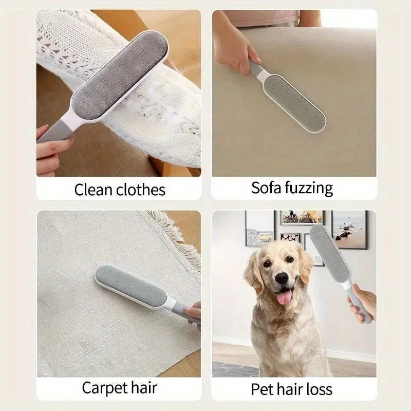 [Hot]Furniture Lint Remover Brushes Double Sided Self Cleaning Loose Hair Catcher for Pet Clothes Sofa Carpet Versatile Use 2 Pack Grooming Deshedding Tool