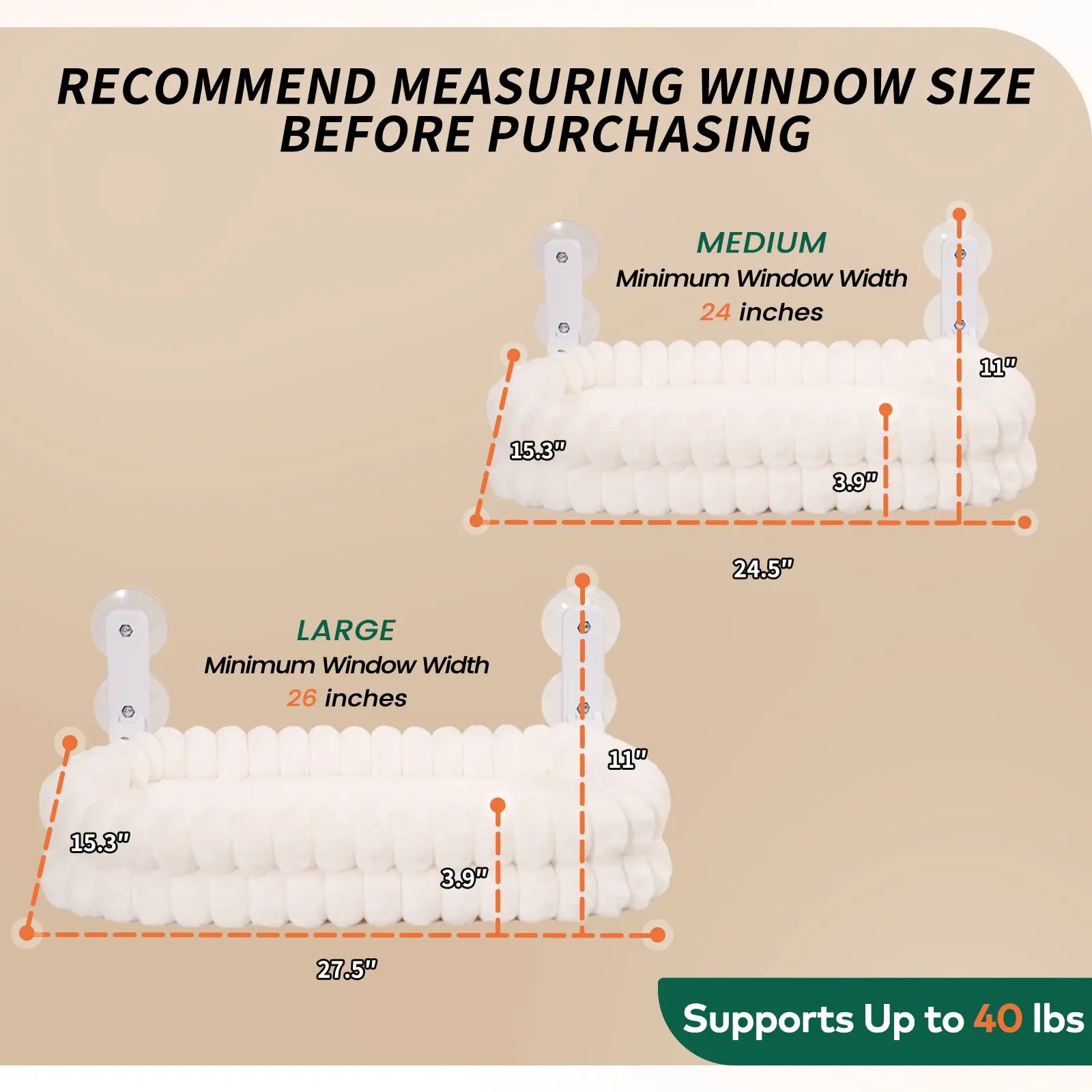 Folding Cat Hammock for Window - Cordless, Machine Washable Bed, Robust Metal Frame, Strong Suction Cups，Cat Window Perch for Cats and Small Dogs #Dealsforyoudays