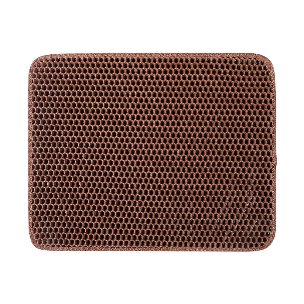 Waterproof Double Layer EVA Cat Litter Mat for Effective Litter Trapping and Easy Cleaning