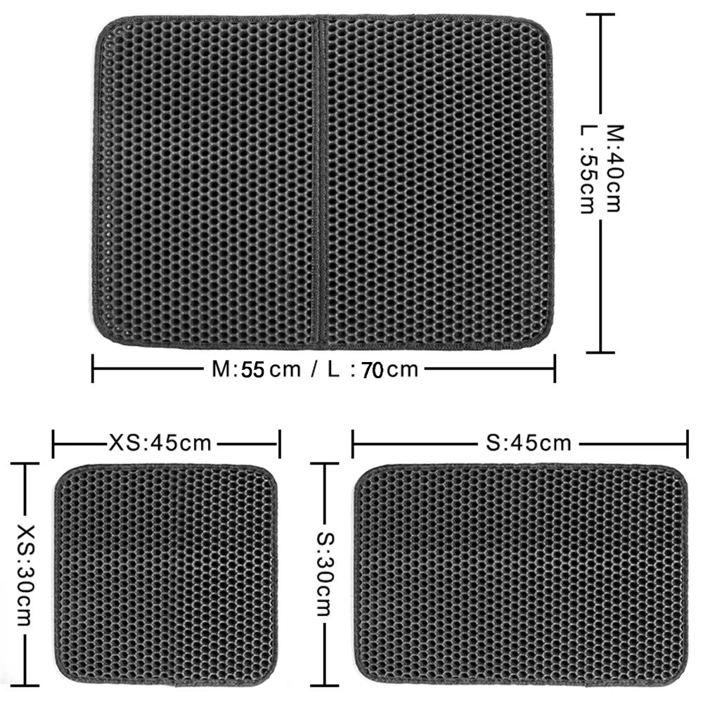 Waterproof Double Layer EVA Cat Litter Mat for Effective Litter Trapping and Easy Cleaning