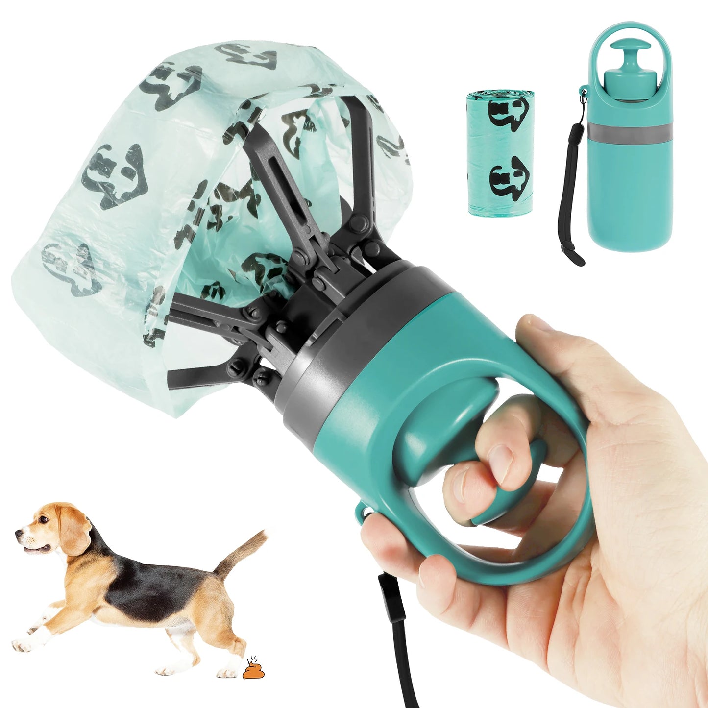 Portable Outdoor Pet Waste Disposal Bag with Dog Fecal Shovel Dispenser